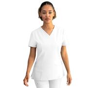 Stenso Nobby Divisa Sanitaria Donna Elasticizzati - Camice Medico Donna Stretch - Casacca Sanitaria Spandex Bianco L