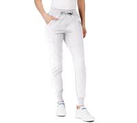 Stenso Nobby Pantaloni da Lavoro Infermiere Elasticizzati - Unisex Joggers Lavoro Stretch - Uniforme Sanitaria Spandex Bianco M