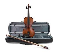 Stentor Graduate - Violino di dimensioni 1/2, qualità premium, con archetto in legno, custodia oblunga, corde con nucleo in acciaio e accessori (1542E - 1/2)