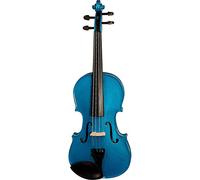 Stentor Harlequin 1401EBU, violino per intermedi con archetto in fibra di vetro P&H, custodia leggera, strumento a corda colorato, 1401EBU