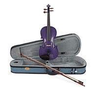 Stentor Harlequin 1401FPU - Violino per intermedi con archetto in fibra di vetro P&H, custodia leggera, strumento a corda colorato, 1401FPU, viola