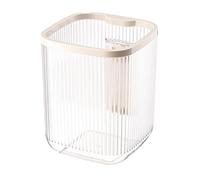 Steowsey 1 mini bidone della spazzatura in plastica con supporto per telefono cellulare, camera da letto, bagno, spazio di lavoro pulito, cestino della spazzatura, bianco