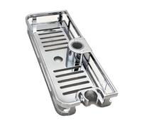 Steowsey 1 PZ Multifunzione Organizzatore Bagno Asta di Sollevamento Supporto Rimovibile ABS No Foratura Sapone Holder