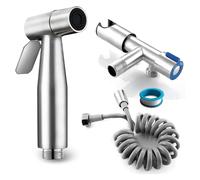 Steowsey 1 set bidet spruzzatore per WC per panno igienico pannolino spruzzatore set pulizia argento