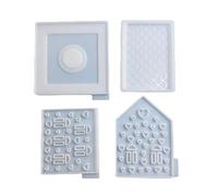 Steowsey 1Set 3D Casa Stampi in Silicone per Resina Calcestruzzo Amore Casa Portacandele Stampo Casa A Forma di Casa Ornamenti Decorazione