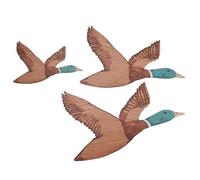 Steowsey 3 Dimensioni Mallard Duck Wall Art Rustico Uccelli Volanti Decorazione Della Parete In Legno Intagliato Arte Della Parete