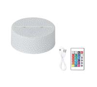 Steowsey Base per luce notturna 3D che cambia colore luminoso base luce interfaccia USB LED display base luce notturna base in plastica, A