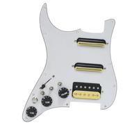 Steowsey Battipenna bianco a 3 strati per mancini per chitarra elettrica Humbucker con cablaggio singolo precablato Swith