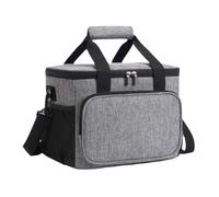 Steowsey Borsa termica per il pranzo per donne/uomini, riutilizzabile, con tracolla regolabile, tasca frontale con cerniera, 31 x 19 x 23 cm