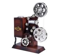 Steowsey Carillon con proiettore cinematografico, mini carillon vintage antico con melodia per compleanno, casa, ufficio, studio, decorazione facile da usare