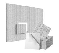 Steowsey Confezione da 12 pannelli fonoassorbenti autoadesivi in schiuma, 30,5 x 30,5 x 1 cm, per trattamento acustico, grigio argento