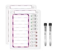 Steowsey Lavagna cancellabile per bambini Lavagna di lavoro cancellabile per bambini Multiplo Lavoro Lavoro per bambini Scheda di pianificazione delle attività con pennarelli