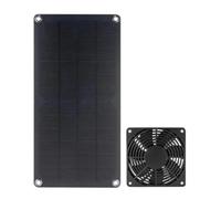 Steowsey Pannello solare monocristallino da 10 W DC5521 Carica di uscita 12 V Batteria PV Piastra Kit ventola di scarico per animali domestici