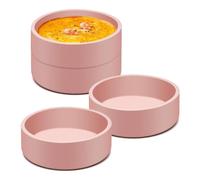 Steowsey Pentola per uova in silicone, riutilizzabile, per cuocere uova al microonde, rosa, 4 pezzi