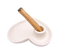 Steowsey Portaincenso in ceramica, supporto in legno profumato e portacenere, bruciatore di incenso robusto e ben fatto