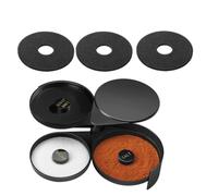 Steowsey Salt Rimmer - Set di saliera e saliera con 3 spugne, bordo in vetro a 3 livelli, piatto per cocktail