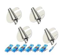 Steowsey Set di 4 piedini per orli arrotolati da cucito, 4 pezzi (4/6/8/10 mm), piedino universale per orlo arrotolato