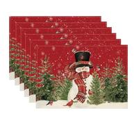 Steowsey Set di 6 tovagliette natalizie, 30,5 x 45,7 cm, lavabili