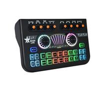 Steowsey X3 Live Voice Mixer Interfaccia Audio Console Live Microfono Scheda Audio per Registrazione Streaming Smartphone Nero