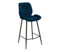 Step 2V, Sgabello, Supporto Nero, Fodera Blu Scuro