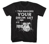 Step Brothers - Tuo Drum Set - Nero Anteriore Stampa Manica Corta Adulto T-Shirt