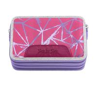 Step by Step Astuccio XXL "Star Stella", 43 pezzi, viola e rosa, motivo stella, con effetto luminoso, con utensili da scrivere, per ragazze dal 1° grado