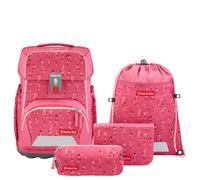 Step by Step Basis - School Backpack Set 4pcs. (Pink Bubbles)