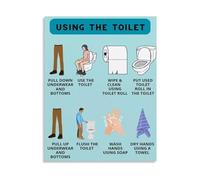 Step by Step Bathroom Routine Chart Alzheimer Care Poster Visual Aid for Caregivers Dementia Memory Care Hygiene Guide(Framed,08x12inch(20x30cm))