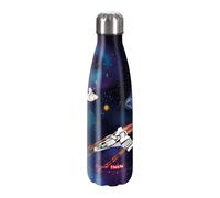 Step by Step Borraccia isolata in acciaio inox, blu, per bevande gassate, a prova di perdite con tappo a vite, senza BPA e riciclabile al 100%, per scuola e tempo libero, 0,5 litri