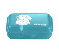 Step by Step Contenitore per il pranzo "Dog Basty", colore turchese, con divisorio e chiusura a clic, lavabile in lavastoviglie, senza BPA, per scuola e asilo, per ragazze e ragazzi, 0,9 litri