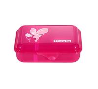 Step by Step Fairy Freya - Contenitore per il pranzo con divisorio e chiusura a scatto, lavabile in lavastoviglie, senza BPA, per scuola e asilo, 0,9 l, colore: Rosa