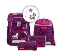 Step by Step Fit Set di borse per la scuola 5 pezzi rosa