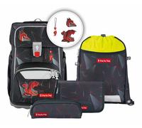 Step by Step Giant - Zaino scolastico set 5 pezzi (Drago Drako) antracite