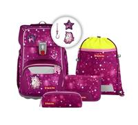 Step by Step Giant - Set di 5 zaini per la scuola ergonomici con riflettori, regolabile in altezza con cintura in vita e petto, per bambini dai 1 ° grado, 23 litri