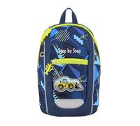 Step by Step Set zaino KIGA Mini, zaino ergonomico con cintura toracica regolabile in altezza, per asilo, asilo, presepe e Kita, da 12 M+, bambini piccoli, 6 l, Escavatore Bobby - Blu-giallo, 20 x 30