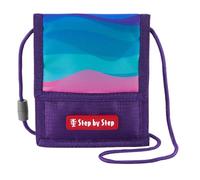 Step by Step Tasca sul petto con finestra a vista, portamonete con chiusura lampo, chiusura a chiave, a tracolla, a partire dal 1° grado, Dolphin Lana - Blu-Rosa