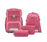 Step by Step zaino della scuola Basis Schulranzen-Set 4 -pezzi Pink Bubble rosa
