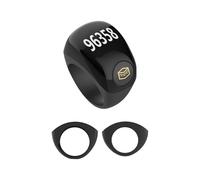 Step Counting Ring - Wireless Fitness Tracker | ABS Material with Real Time Activity Monitor, Health Management Device for Walking Running Hiking Exercise Men Women Black White