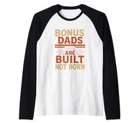 Step Dads Are Built Not Born Retro Vintage abbigliamento Maglia con Maniche Raglan