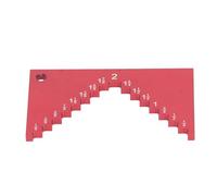 Step Depth Measuring Tool | Aluminum Alloy & Red Anodized Coating | Etched Scale for Table Saws / Bench Planes / Routers | Accurate to 1 / 64 Inch | Compact & Portable