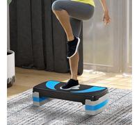 Step Fitness da Aerobica, Stepper Regolabile a 3 Altezze 10-15-20 cm per Allenamento a Casa e Palestra, Blu e Nero Description:Che tu debba fare un allenamento aerobico, cardio o stretching, questo st