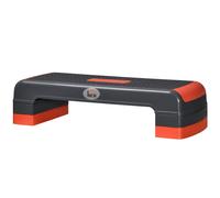 Step Fitness per Aerobica 78x28xh10-15-20 cm Altezza Regolabile in Plastica Nero e Rosso