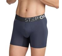 STEP ONE Boxer da uomo, 1 paio, anti-sfregamento, biancheria intima da uomo, comodi boxer da uomo, Grigio e nero., XX-Large