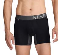 STEP ONE Boxer da uomo, 1 paio, anti-sfregamento, biancheria intima da uomo, comodi boxer da uomo, Nero e grigio, X-Large