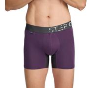 STEP ONE Boxer da uomo, 1 paio, anti-sfregamento, biancheria intima da uomo, comodi boxer da uomo, Viola e Grigio, X-Large