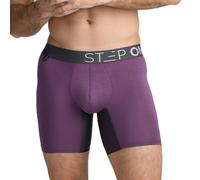 STEP ONE Boxer da uomo, 1 paio, anti sfregamento, biancheria intima da uomo, comodi, traspiranti, con tasca 3D, Viola e Grigio, Grande