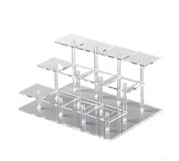 Step Style, organizer in acrilico trasparente per cosmetici, gioielli e oggetti da collezione, leggero e robusto, per vanità o ufficio (23,5 x 23,5 x 15 cm)