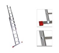 SCALA DUPLICE IN ALLUMINIO 2X12 GR MT.5.34 SCALE APPOGGIO ESTENSIBILI EDILIZIA