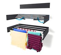 Step Up Stendibiancheria - Montaggio a Parete - Retrattile - Stendibiancheria a Scomparsa Richiudibile per Interni o per Esterni - 20 kg di capacità, 3.5 mt Lineari (Grigio-70 cm)