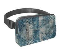 Step Up Your Outdoor Game, Marsupio con tracolla regolabile per uomini e donne in movimento, texture vintage screziata gialla, Multicolore#08, 1.5x9.0x5.9in/4x23x15cm